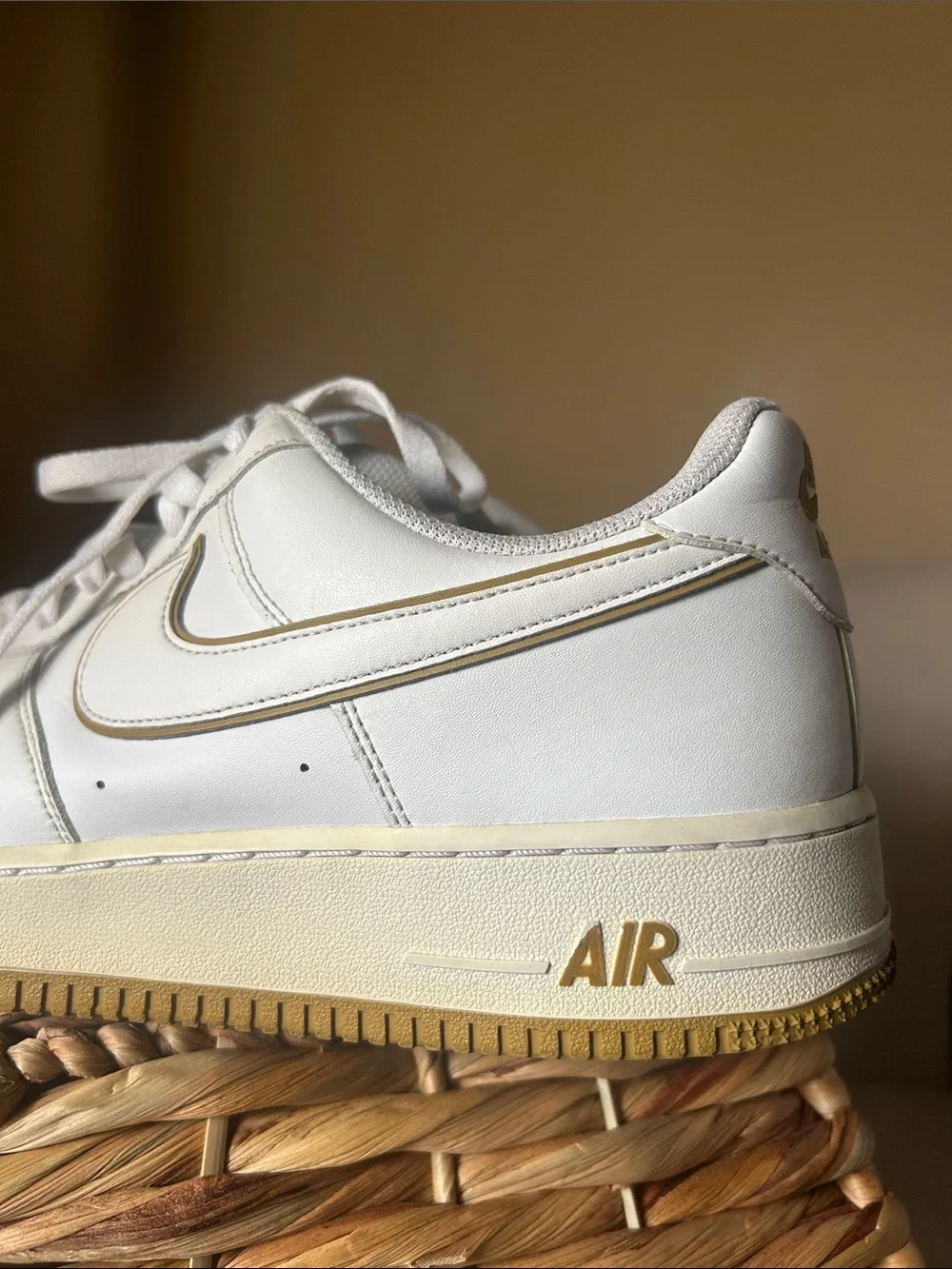 Nike Air Force 1 Low Bronzine/Gold White SIZE 12 US MEN
